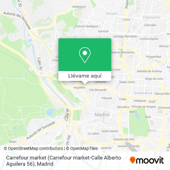 Mapa Carrefour market (Carrefour market-Calle Alberto Aguilera 56)