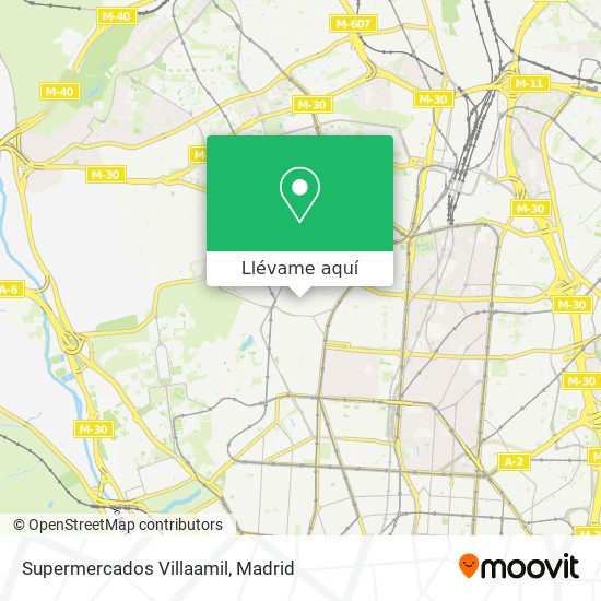 Mapa Supermercados Villaamil
