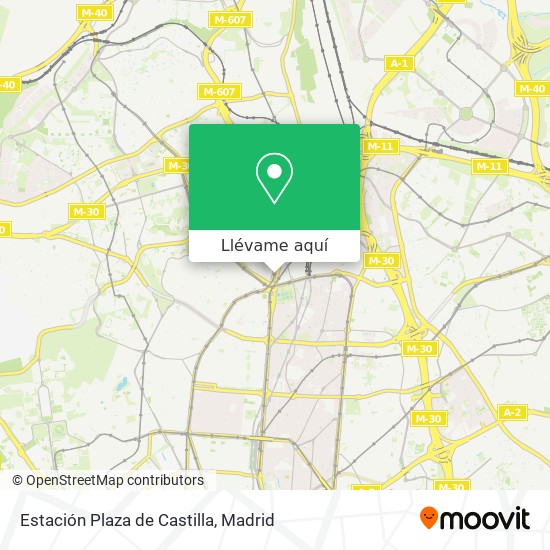 Mapa Estación Plaza de Castilla