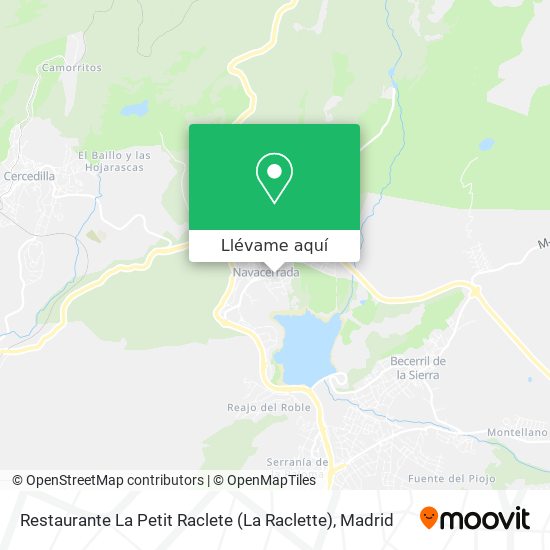 Mapa Restaurante La Petit Raclete (La Raclette)
