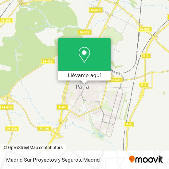 Mapa Madrid Sur Proyectos y Seguros