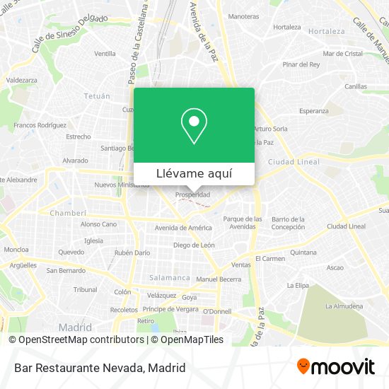 Mapa Bar Restaurante Nevada