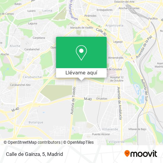 Mapa Calle de Gaínza, 5