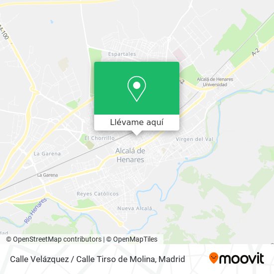 Mapa Calle Velázquez / Calle Tirso de Molina