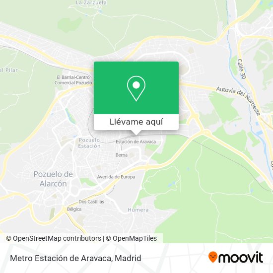 Mapa Metro Estación de Aravaca