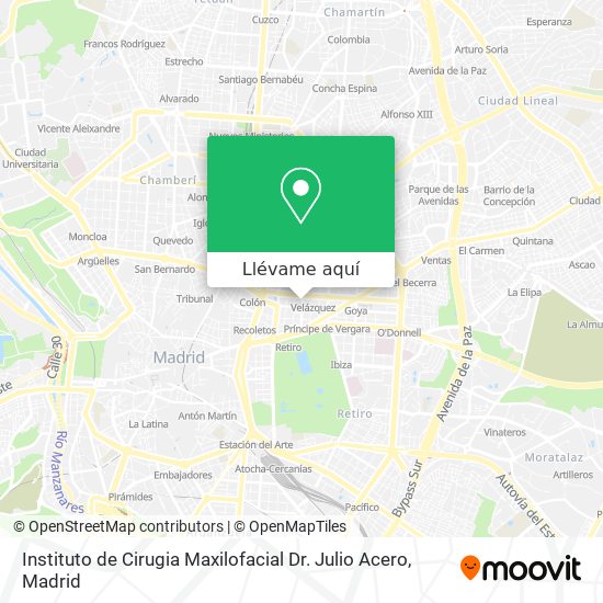 Mapa Instituto de Cirugia Maxilofacial Dr. Julio Acero