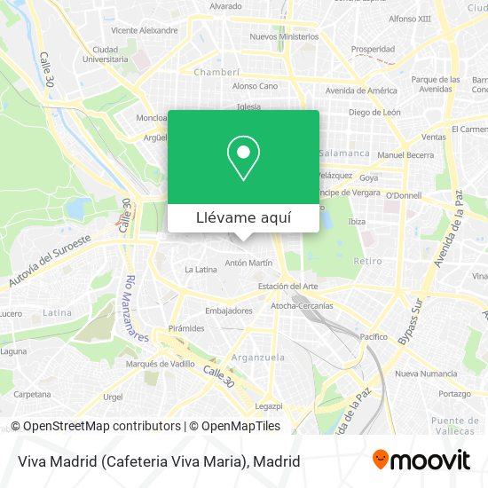 Mapa Viva Madrid (Cafeteria Viva Maria)