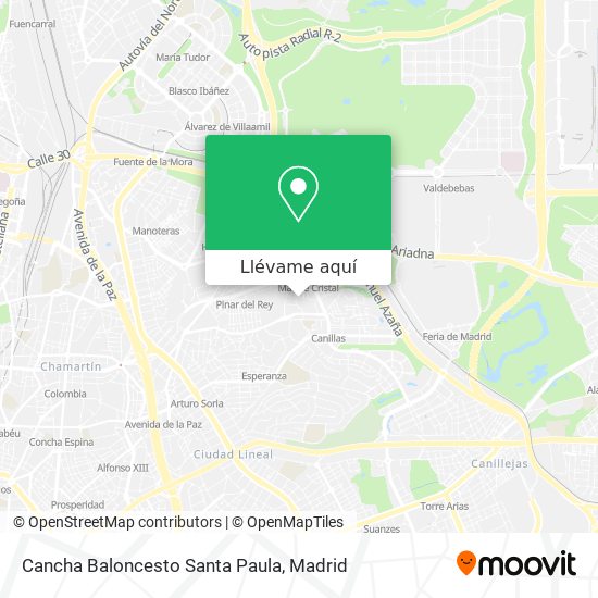 Mapa Cancha Baloncesto Santa Paula
