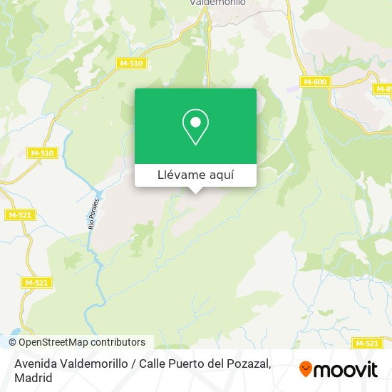 Mapa Avenida Valdemorillo / Calle Puerto del Pozazal