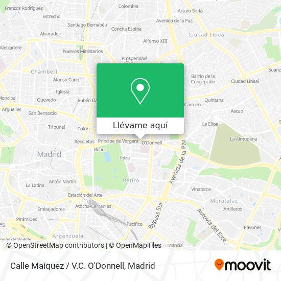 Mapa Calle Maíquez / V.C. O'Donnell