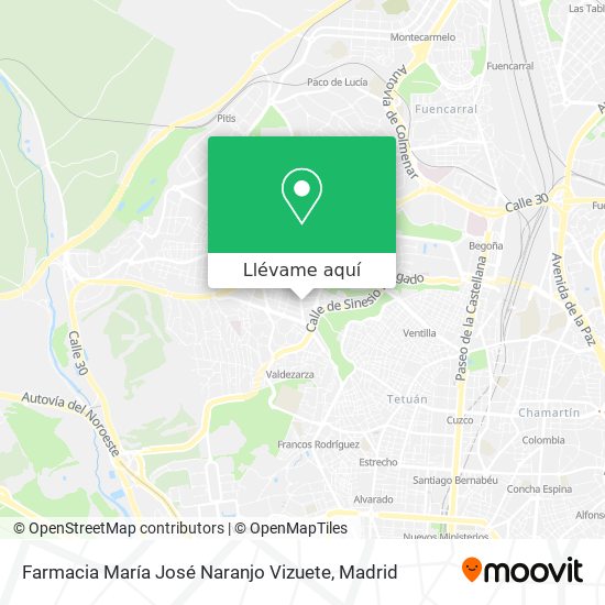 Mapa Farmacia María José Naranjo Vizuete