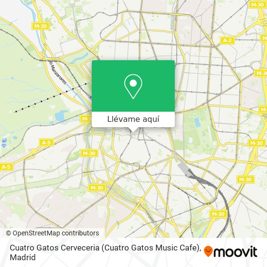 Mapa Cuatro Gatos Cerveceria (Cuatro Gatos Music Cafe)