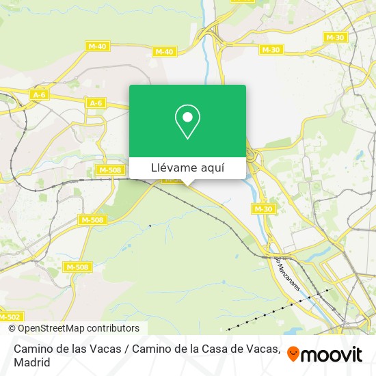 Mapa Camino de las Vacas / Camino de la Casa de Vacas