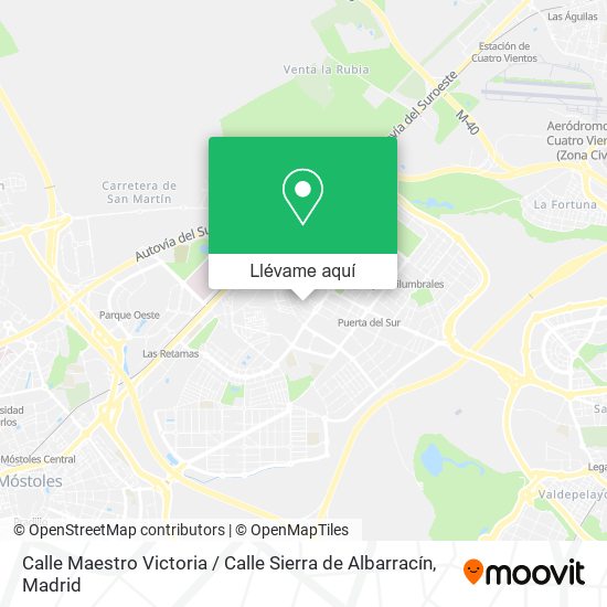 Mapa Calle Maestro Victoria / Calle Sierra de Albarracín