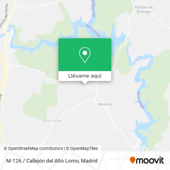 Mapa M-126 / Callejón del Alto Lomo