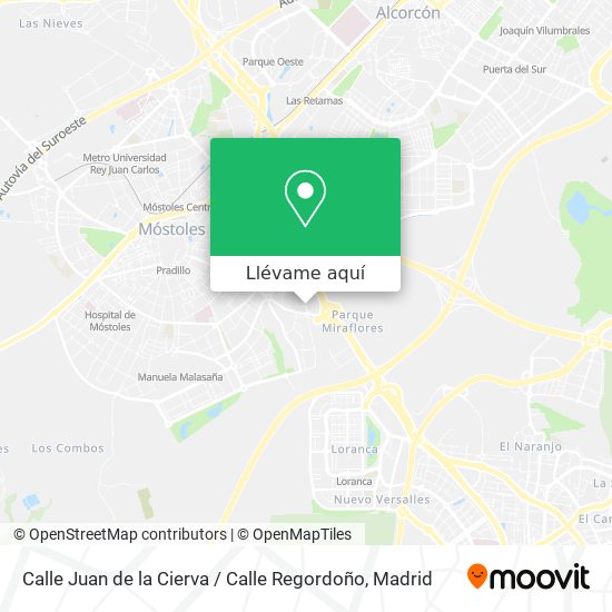 Mapa Calle Juan de la Cierva / Calle Regordoño