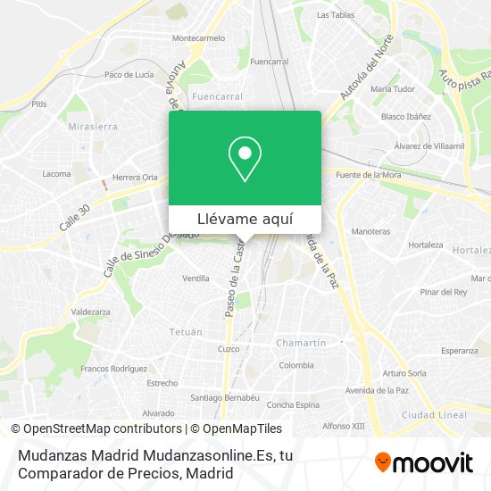 Mapa Mudanzas Madrid Mudanzasonline.Es, tu Comparador de Precios