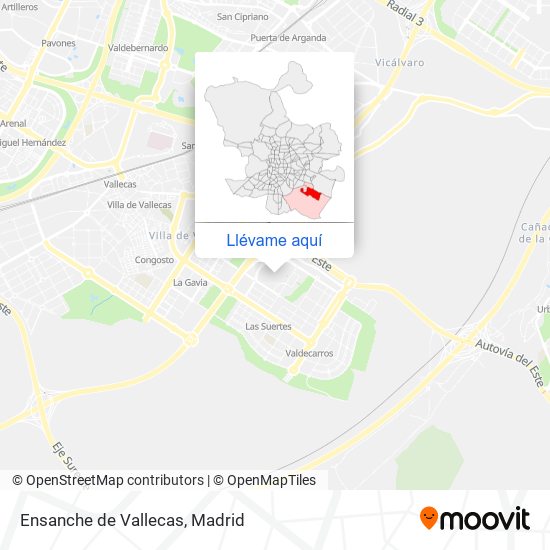 Mapa Ensanche de Vallecas