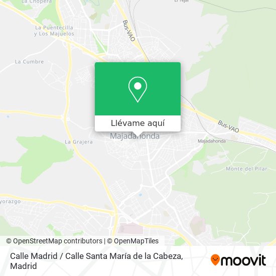 Mapa Calle Madrid / Calle Santa María de la Cabeza