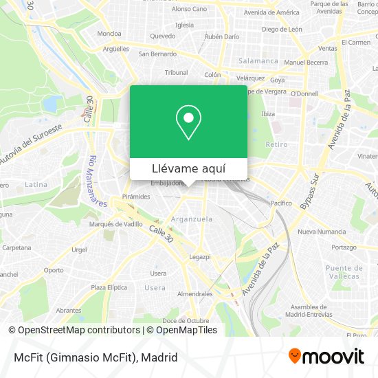 Mapa McFit (Gimnasio McFit)