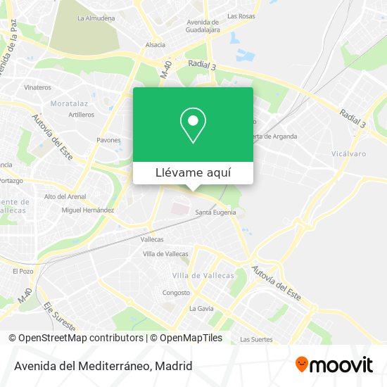 Mapa Avenida del Mediterráneo