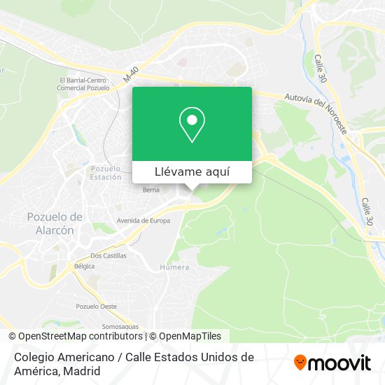 Mapa Colegio Americano / Calle Estados Unidos de América