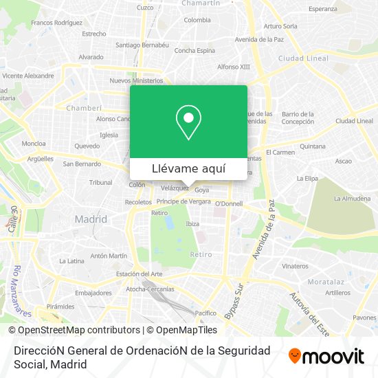 Mapa DireccióN General de OrdenacióN de la Seguridad Social