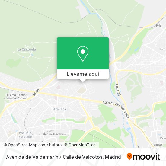 Mapa Avenida de Valdemarín / Calle de Valcotos