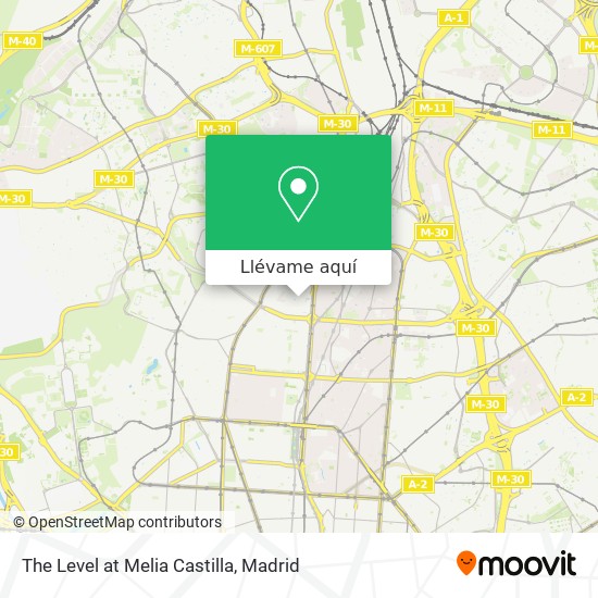 Mapa The Level at Melia Castilla