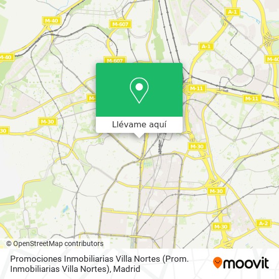 Mapa Promociones Inmobiliarias Villa Nortes