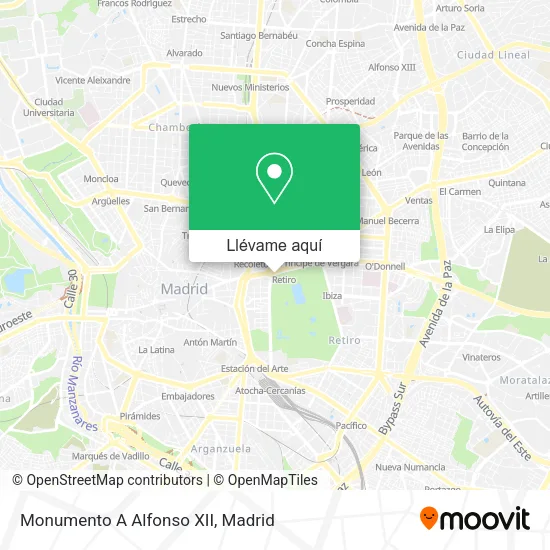 Mapa Monumento A Alfonso XII