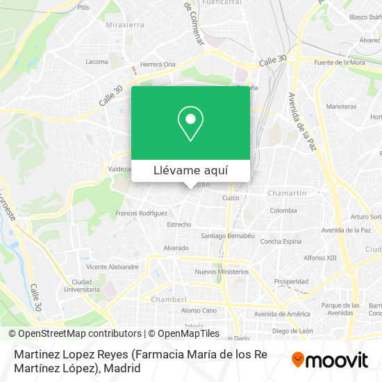 Mapa Martinez Lopez Reyes (Farmacia María de los Re Martínez López)