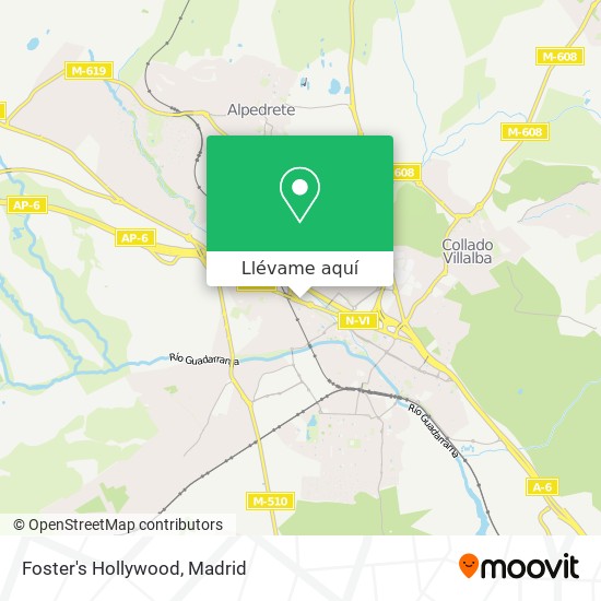 Mapa Foster's Hollywood