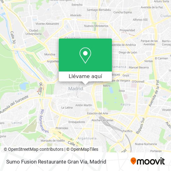 Mapa Sumo Fusion Restaurante Gran Via