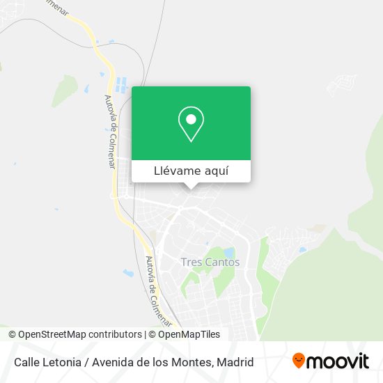 Mapa Calle Letonia / Avenida de los Montes
