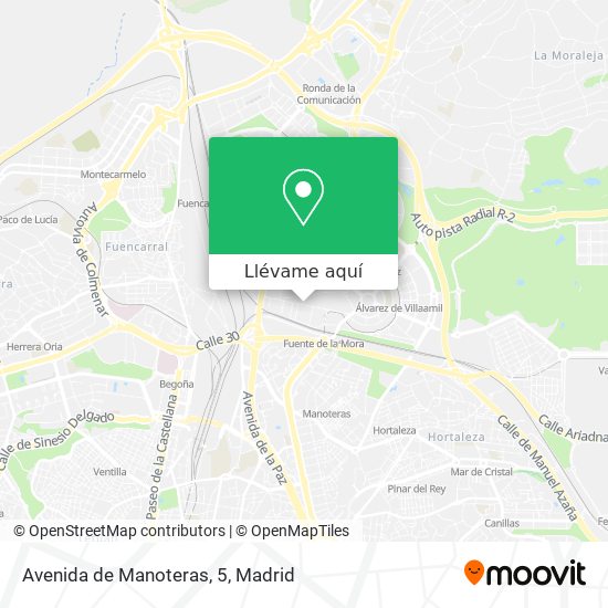 Mapa Avenida de Manoteras, 5