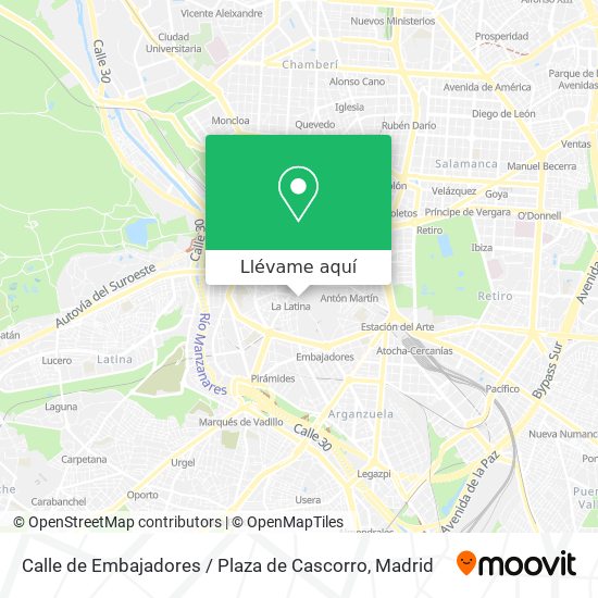Mapa Calle de Embajadores / Plaza de Cascorro
