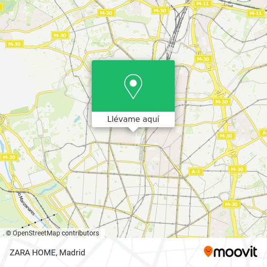 Mapa ZARA HOME