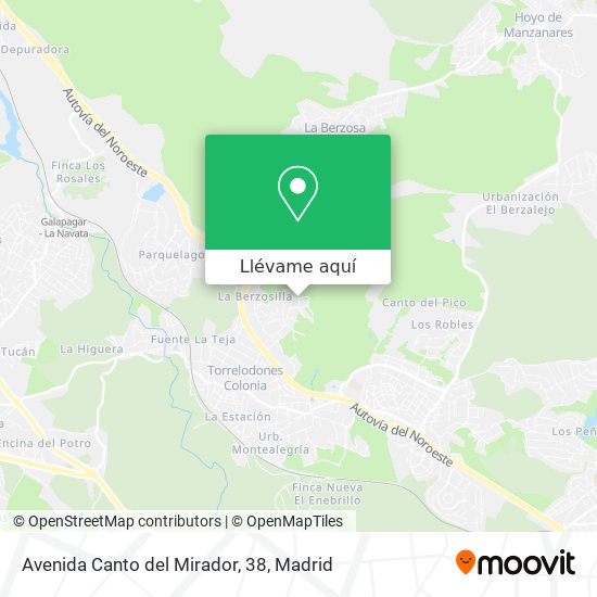 Mapa Avenida Canto del Mirador, 38