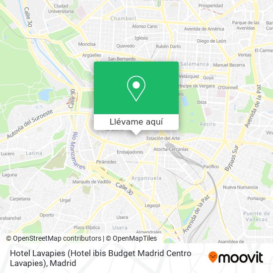 Mapa Hotel Lavapies (Hotel ibis Budget Madrid Centro Lavapies)