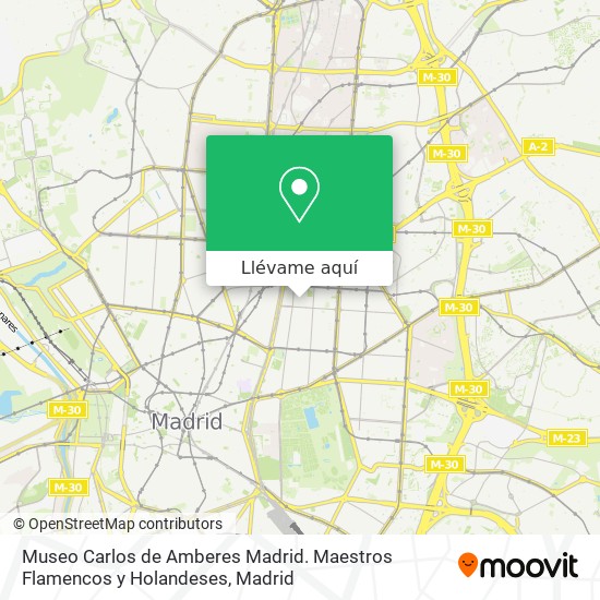 Mapa Museo Carlos de Amberes Madrid. Maestros Flamencos y Holandeses