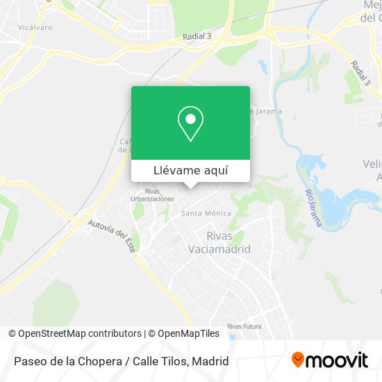 Mapa Paseo de la Chopera / Calle Tilos