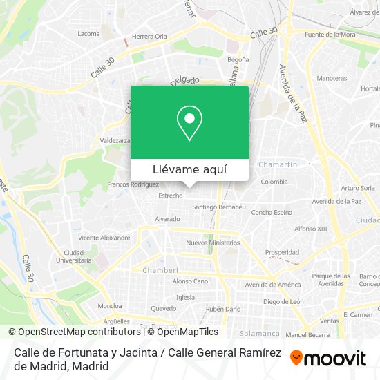 Mapa Calle de Fortunata y Jacinta / Calle General Ramírez de Madrid