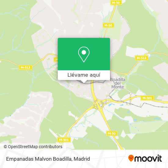 Mapa Empanadas Malvon Boadilla