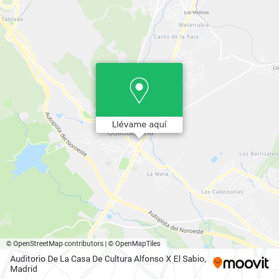 Mapa Auditorio De La Casa De Cultura Alfonso X El Sabio