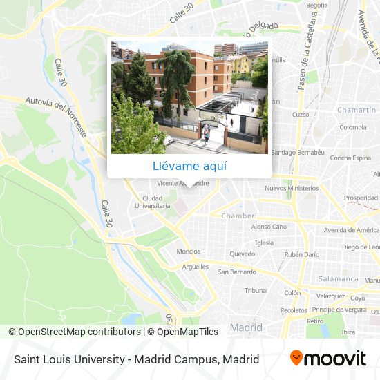 Mapa Saint Louis University - Madrid Campus