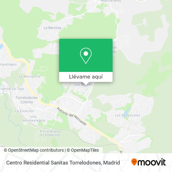 Mapa Centro Residential Sanitas Torrelodones