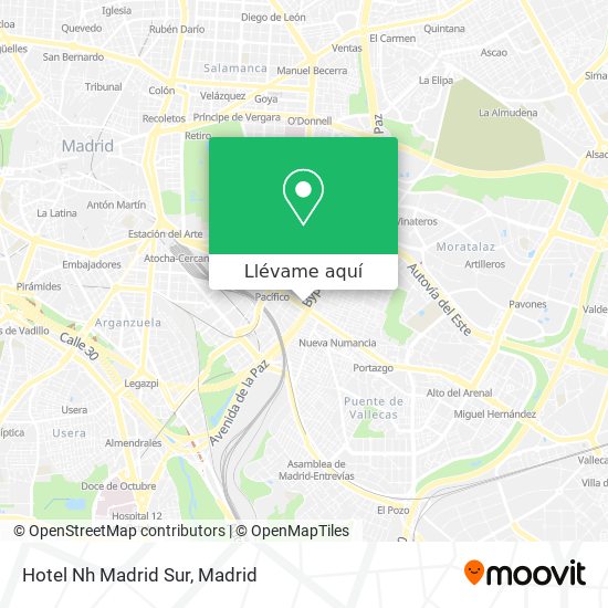 Mapa Hotel Nh Madrid Sur