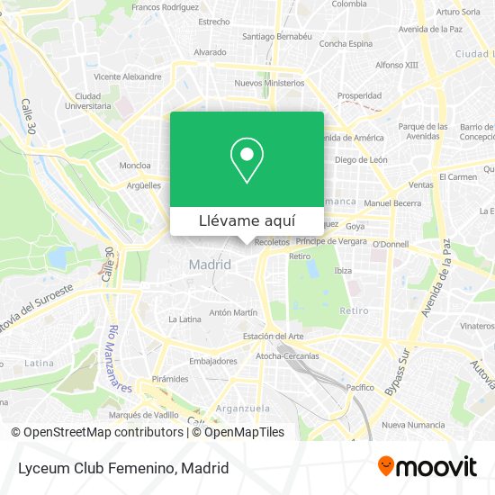 Mapa Lyceum Club Femenino