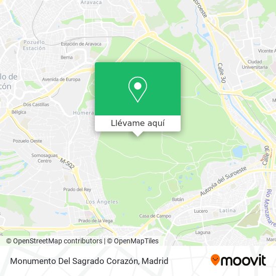 Mapa Monumento Del Sagrado Corazón